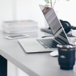 Gray Laptop on Table Top